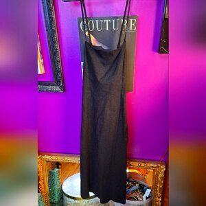 Black Strappy Dress. Lace Up Back. New With Tags